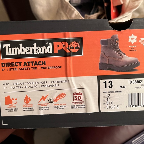 Brand New Timberland PRO Direct Attach 6” Steel Toe Workboots SZ 13 NIB MSRP$154 - Picture 3 of 11